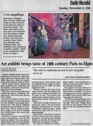 daily herald article including leveille's install 1998